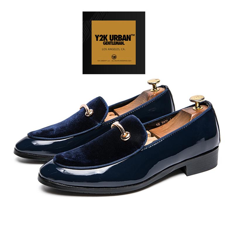 Men's Velvet "Tuxedo®" - Y2K™ Urban Gentleman / Patent Leather Shoes - Y2K Urban™