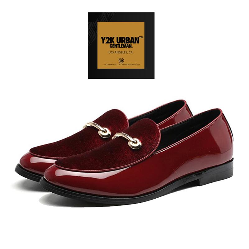 Men's Velvet "Tuxedo®" - Y2K™ Urban Gentleman / Patent Leather Shoes - Y2K Urban™