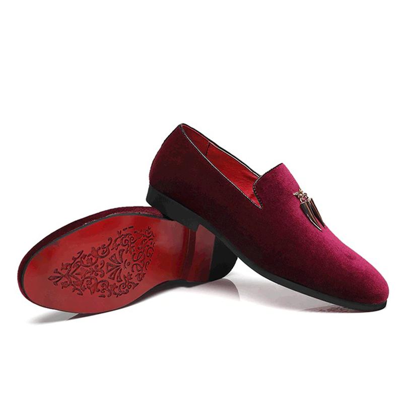 Men's Velvet "Golden Horns®" - Y2K™ Urban Gentleman / Slip On Loafers - Y2K Urban™