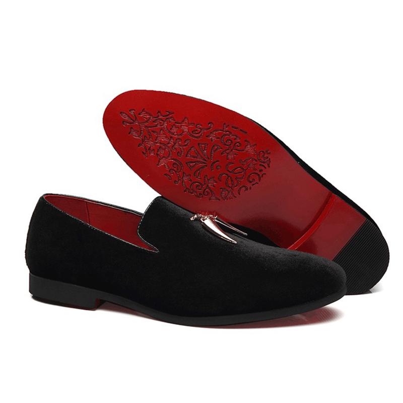 Men's Velvet "Golden Horns®" - Y2K™ Urban Gentleman / Slip On Loafers - Y2K Urban™